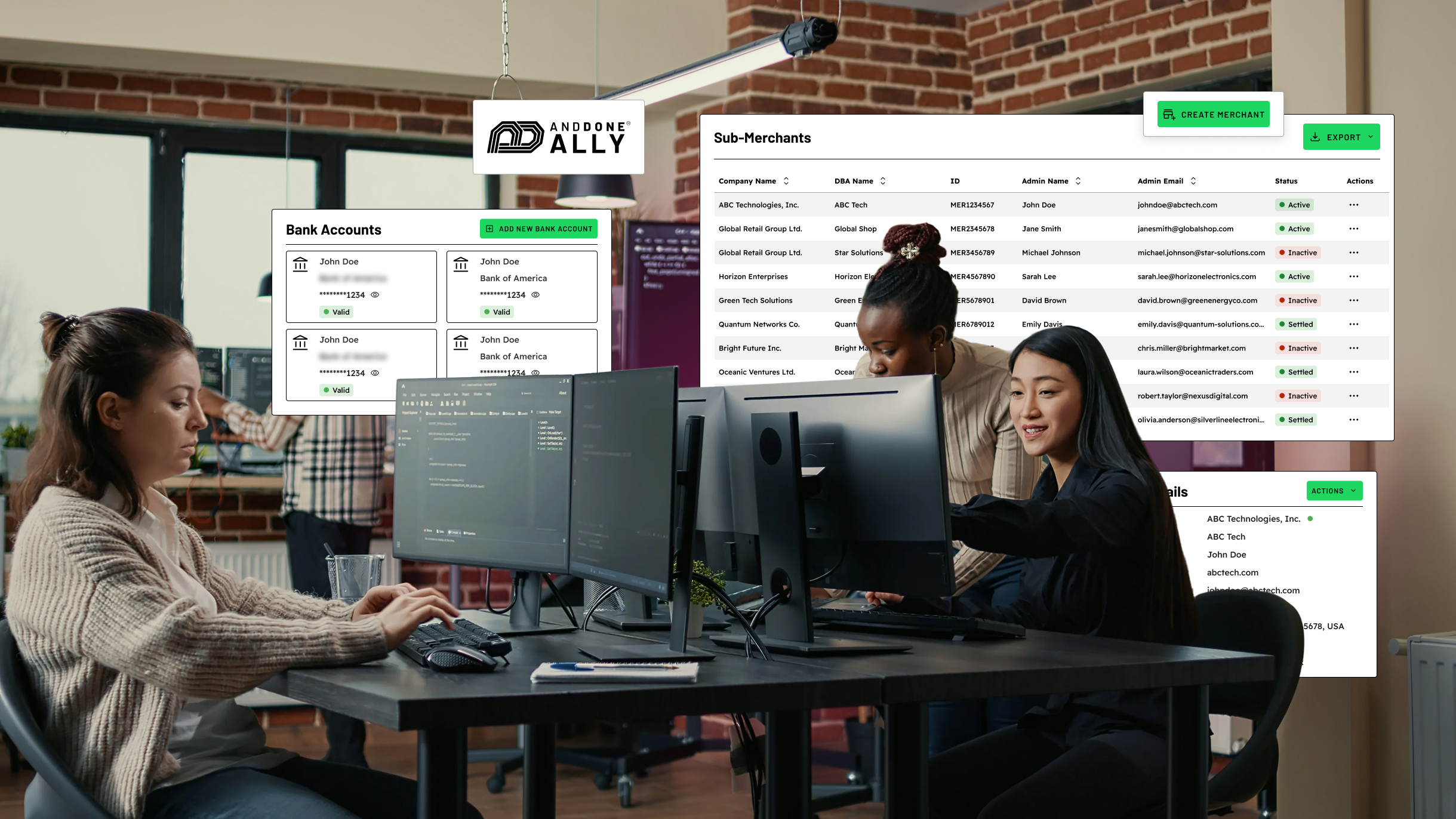 ALLY image with Application Screens